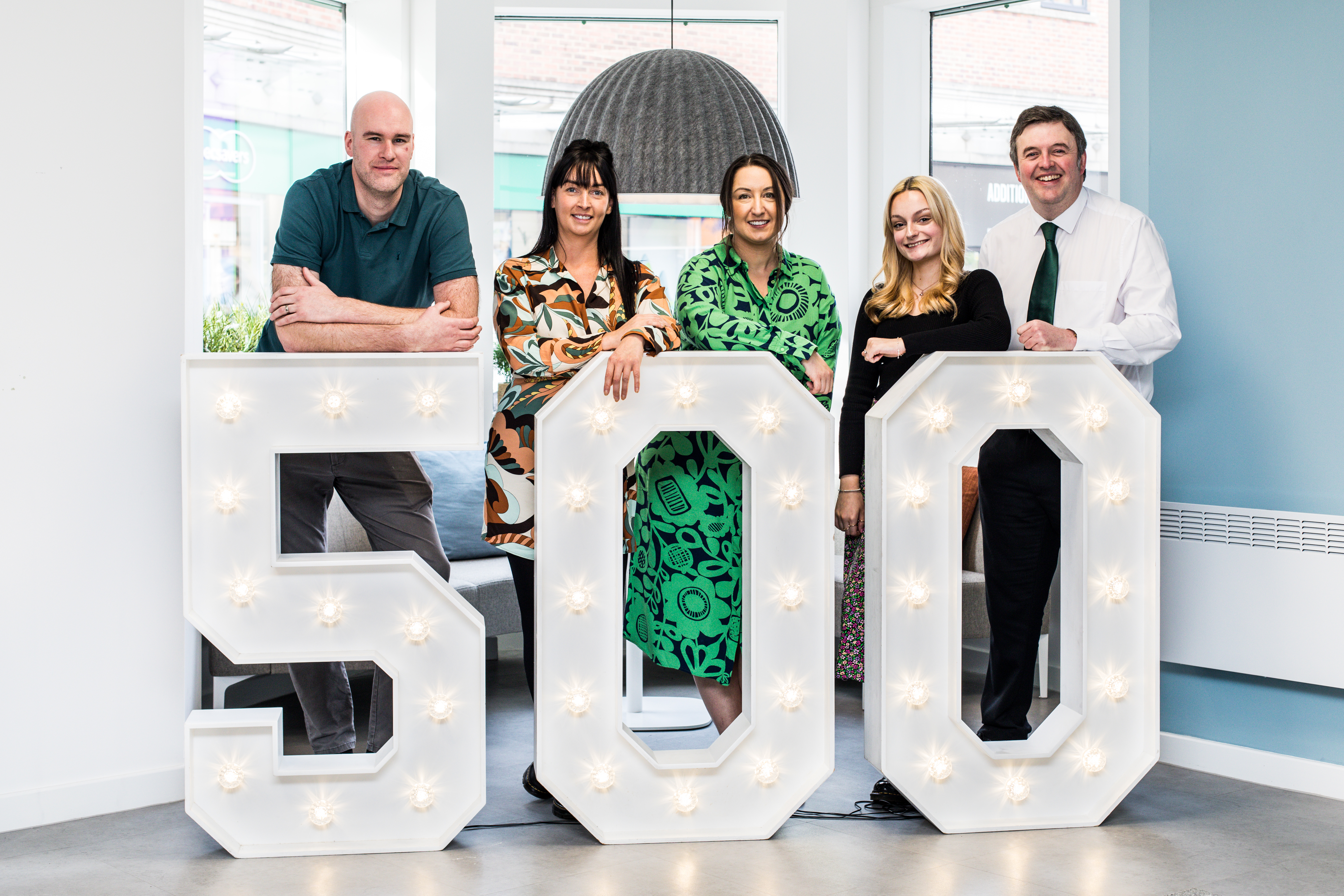 the hub team celebrating 500 people into jobs Dec 2022